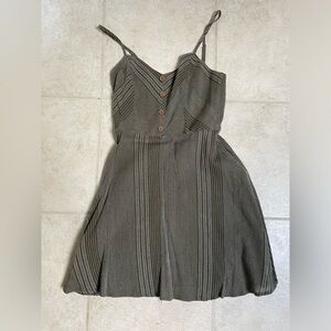 Green Striped Button-Down Top